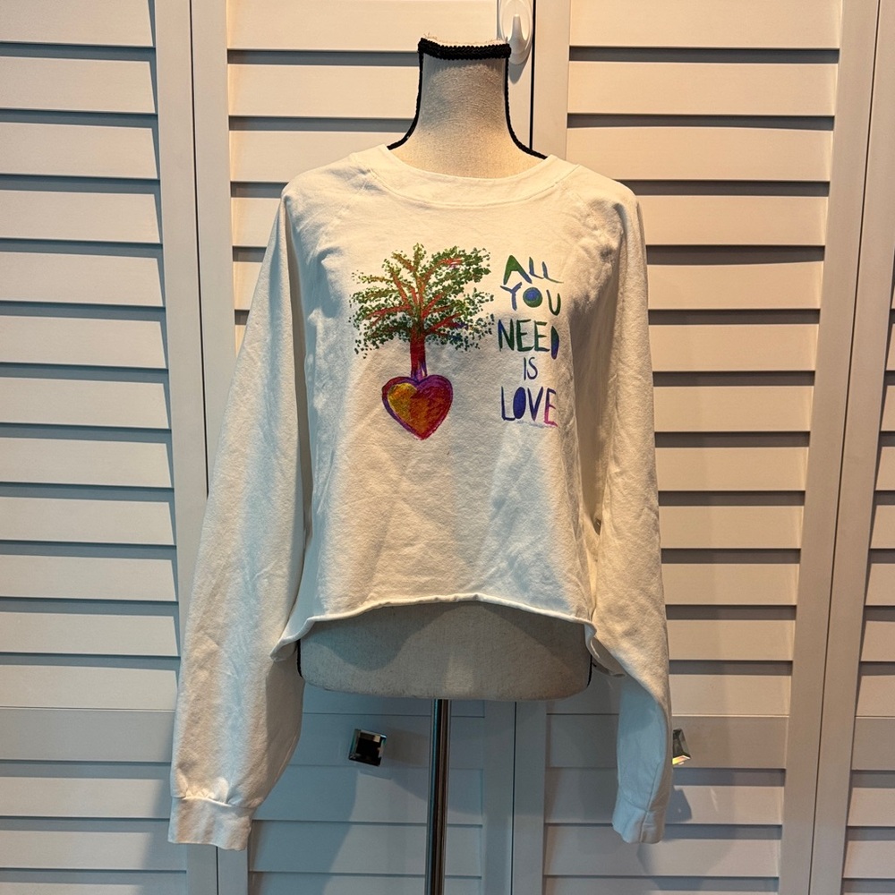 Wst Cst NWOT All you need is love Oversized Graphic Sweatshirt.